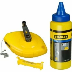 Stanley STA047443 Chalk Line 30m Blue Chalk And Level