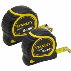 Stanley STHT9-98985 Tylon Pocket Tape Measure Twin Pack (5m/16ft + 8m/26ft)