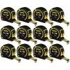 12 X Stanley Pocket Tape Measure Tylon Blade Bi-Material 5m/16ft 1-30-696 Loose -STANLEY SHOP 18494424 1
