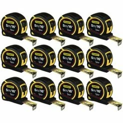 12 X Stanley Pocket Tape Measure Tylon Blade Bi-Material 5m/16ft 1-30-696 Loose