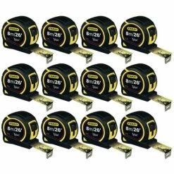 12 X Stanley Pocket Tape Measure Tylon Metre 25mm Blade 8M/26Ft 1-30-656 Loose