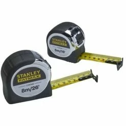 Stanley FatMax Tape Measures 8m 26ft And 5m 16ft STA533891 STA533886 STA043041