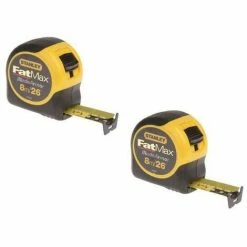 Stanley STA033726 FatMax Tape Measure 8m / 26ft 32mm - Twin Pack X2 0-33-726