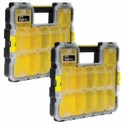 Stanley FatMax Pro Shallow Organiser Stackable System 1-97-519 Twin Pack X 2