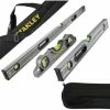 Stanley 1200mm 600mm 250mm Fatmax Box Beam Levels With Fatmax 1800mm Level Bag