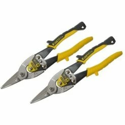 2 Stanley STA214563 Aviation Compound Snip Snips Straight Cut Twin Pack 2-14-563