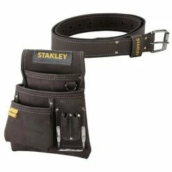 Stanley STA180114 STA180119 Leather Belt With Leather Nail And Hammer Pouch