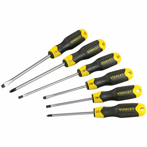 Stanley 0-65-007 Cushion Grip Screwdriver Set, 6 Piece SL/PH Stanley 0-65-007 Cushion Grip Screwdriver Set, 6 Piece SL/PH -STANLEY SHOP 31051284 1