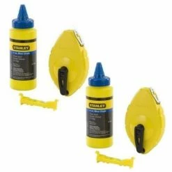 Stanley STA047443 30m Chalk Line, Chalk Refill And Line Level 0-47-443 Twin Pack