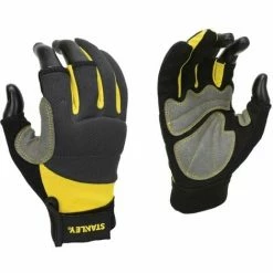 Stanley 3 Finger Performance Gloves Framers Breathable Work Site Glove Large