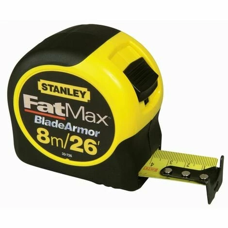 Stanley FatMax Blade Armor Metric/Imperial Tape Length: 8m (26ft) x Width: 32mm - 0-33-726 Stanley FatMax Blade Armor Metric/Imperial Tape Length: 8m (26ft) X Width: 32mm - 0-33-726 -STANLEY SHOP 42405952 1