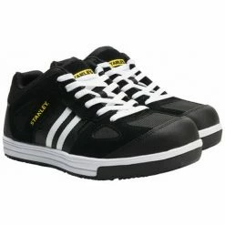 Stanley STA20051-110 Cody Black/White Stripe Safety Trainers UK 12 EUR 46