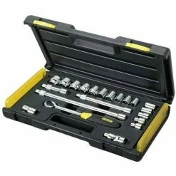 STANLEY 2-85-583 21 Pieces 3/8'' Micro Tough Ratchet Socket Set