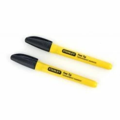 Stanley Permanent Marker Pen (Pack Of 2) (One Size) (Black/Yellow)