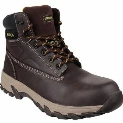 Stanley Mens Tradesman Leather Safety Boots (12 UK) (Brown)
