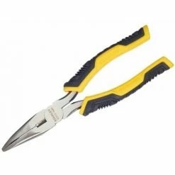 Stanley Tools Long Bent Nose Pliers Control Grip 200mm (8in)