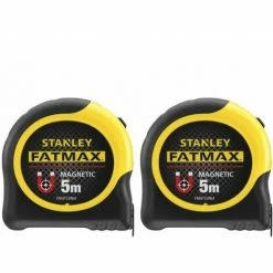 Stanley FMHT0-33864 FatMax Metric Magnetic Tape Measure With Blade Armor 5m Pack Of 2