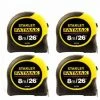 Stanley 0-33-726 FatMax Metric/Imperial Tape Measure With Blade Armor 8m Pack Of 4 -STANLEY SHOP 64771154 1