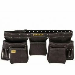 Stanley 1-80-113 Leather Tool Apron Pouch Double Stitched Durable Pack Of 2 -STANLEY SHOP 65533435 2