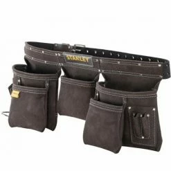 Stanley 1-80-113 Leather Tool Apron Pouch Double Stitched Durable Pack Of 2 -STANLEY SHOP 65533435 4