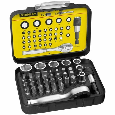 Stanley Stanley 1-13-906 Bit & Socket Set + Ratchet (39 Piece) 1-13-906 Stanley Stanley 1-13-906 Bit & Socket Set + Ratchet (39 Piece) 1-13-906 -STANLEY SHOP 70654936 2