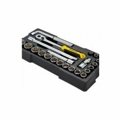 STANLEY 1/2in Drive 12 Point Metric Socket Module 23 Piece